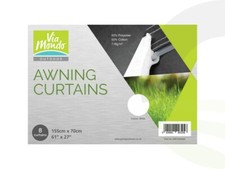 Awning Curtains Universal WHITE or CREAM Set of 8 select size (4x pair) SALE
