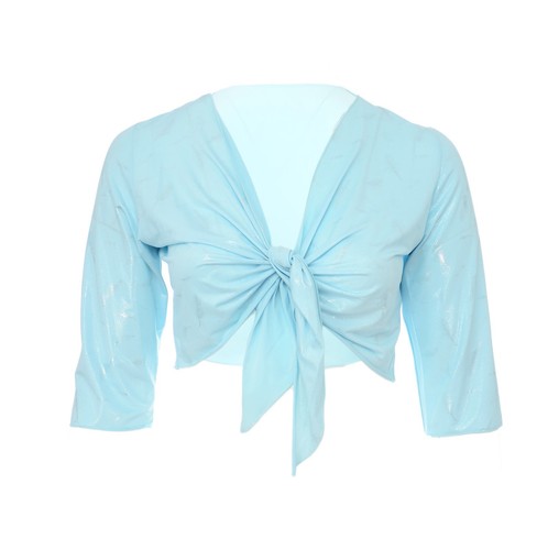 Womens new pale blue shrug - blue, 3/4
