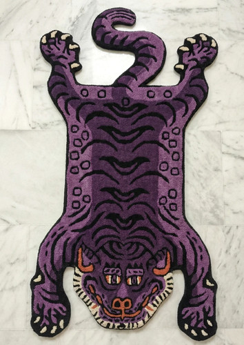 Hand tufted tibetan tiger rug - tufted,