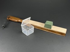 Leather Paddle Strop Green Honing Compound Stropping Kit Hunting Knife Sharpener