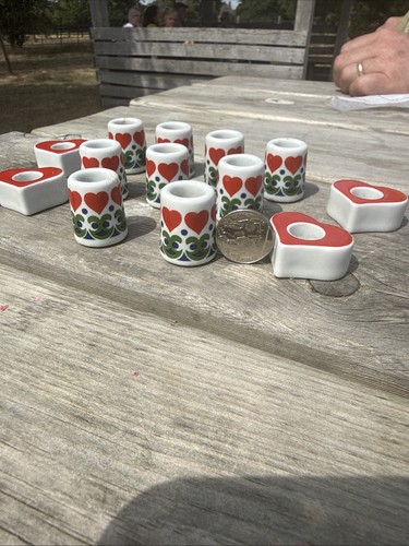 Folk art candle holders - folk, x13