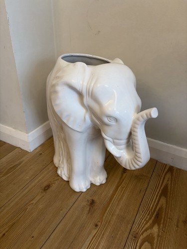 Large white ceramic - ceramic, elephant