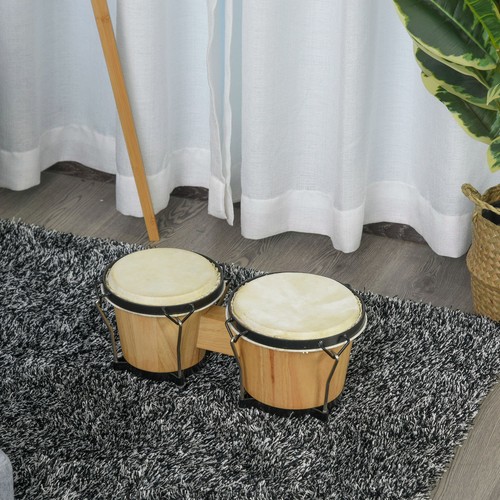 Wooden bongo drum - drum, set