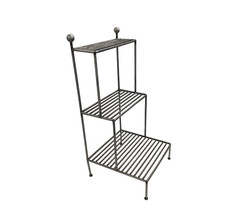 Loft1850 Iron Plant Stand | 3 Tier Flower Stand | Outdoor Indoor Plant Storage