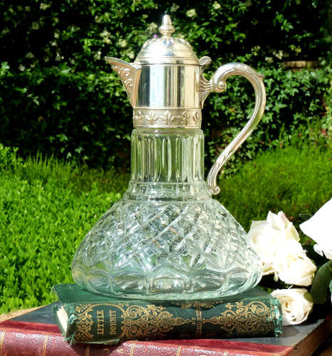 Glass claret jug decanter - glass,