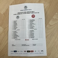 Wigan Athletic V Hemel Hempstead  Fa Cup 1/11/2025 Team Sheet