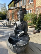 Large Buddha Water Feature With Light Garden Giftwear Outdoor Decor Decoration