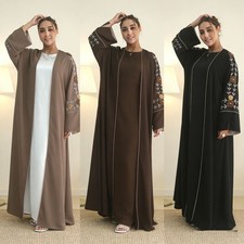 Dubai Women Floral Beaded Robe