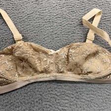 VTG Norvell Bra 30GG Full Coverage 874  Floral Lace Soft Cup Cone Bullet NWOT