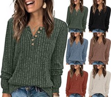 Womens Jumper Tops Knitted