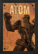 Atom real steel metal Framed Wall Art Poster Canvas Print Picture