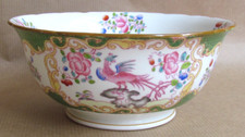 MINTONS GREEN COCKATRICE 5¾" SUGAR / SLOP BOWL - MINTON (12034)