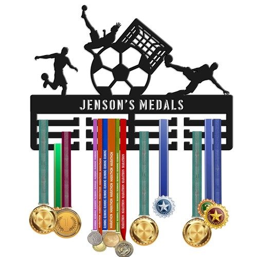 Personalised football medal - football,
