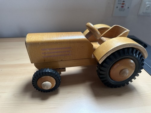 Vintage wooden toy tractor fwf - toy,