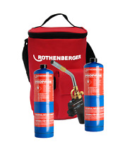 ROTHENBERGER HOTBAG 35644 SUPER FIRE 2 TORCH , TOOLBAG AND 2 X PROPANE GAS 18171