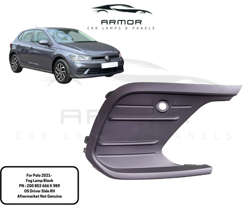 Front bumper fog lamp - lamp, blank