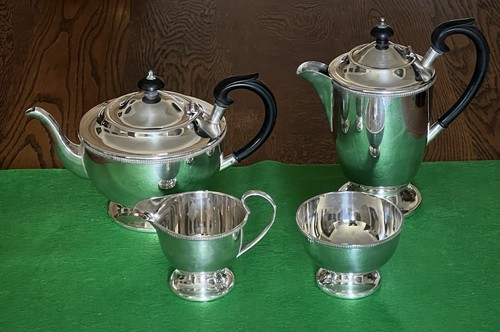 Silver plated tea and - silver, coffee