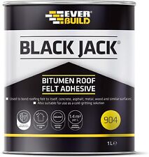 Everbuild Black Jack Roof Felt Adhesive High Strength Black 1 Litre