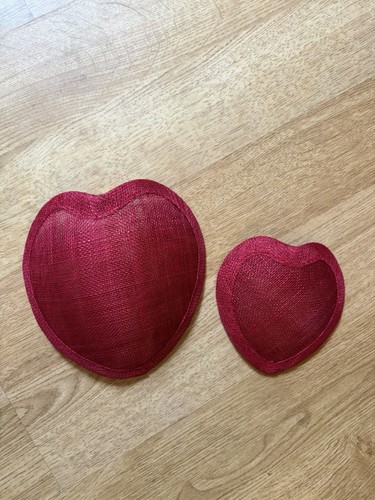 Heart shape sinamay bases - heart,