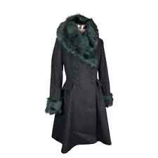 Hell Bunny 50s Retro Vintage Gothic Faux Fur Coat XS