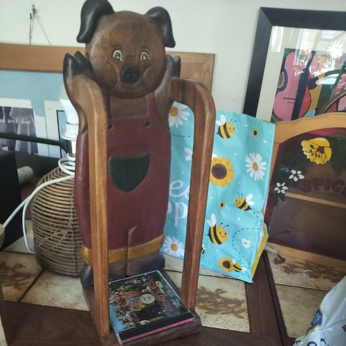 Vintage holder tower wood - ,
