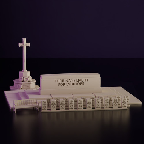 War cemetery monuments sets - cemetery, &