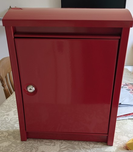 Red wall mounted - lockable, post