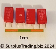 Wima MKS Radial Polyester Film Capacitor 1µF 63V 10% (Pack of 4)