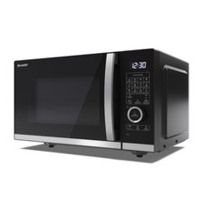 SHARP Microwave Oven with Grill and Convection 900W 25L Flatbed YC-QC254AU-B