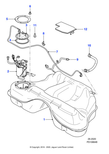 Jaguar fuel tank xkr s - jaguar, 5.0