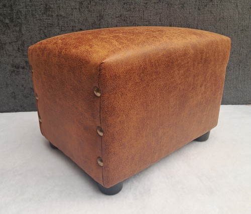Footstool tan aged look - look, /