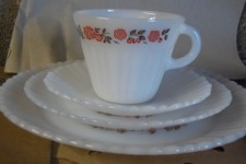 Vintage Milk Glass Dinnerware
