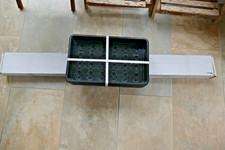 Greenhouse Staging Shelving 3 Tier Alloy Seed Tray Frame with 6 Heavy Duty Trays