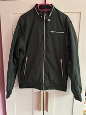 Mens Primark Green Full Zip Bomber Jacket Size Medium