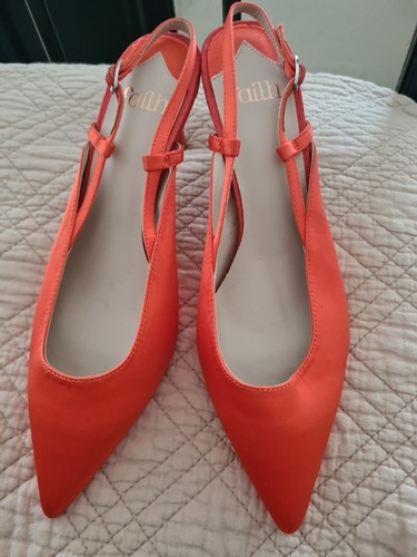 Faith orange heels strappy - heels,