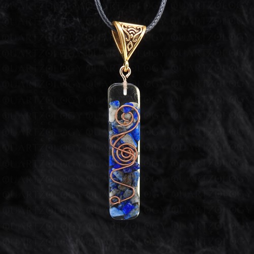 Lapis lazuli orgonite pendant - lazuli,
