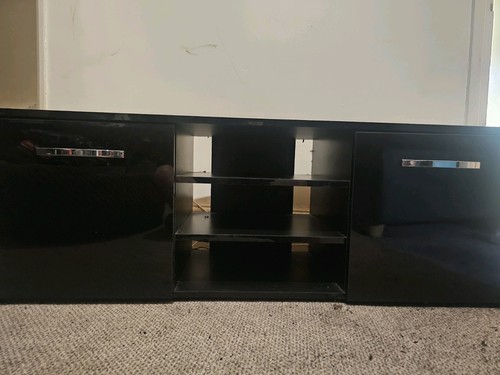 High gloss black unit with - high, tv