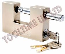 100MM HEAVY DUTY STEEL SHUTTER PADLOCK + 3 SECURITY KEYS SHOP CONTAINER LOCK