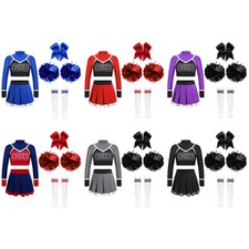Girls Cheerleading Uniform Performance Dance Costume Cheer Leader Cosplay Outfit