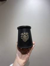 Vintage Black Leather Tankard