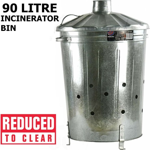 Galvanised metal incinerators - galvanised,