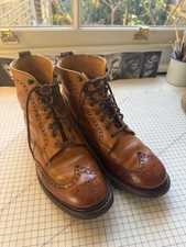 Cheaney and Sons handmade  Olivia Derby Brogue Boots ladies size 7