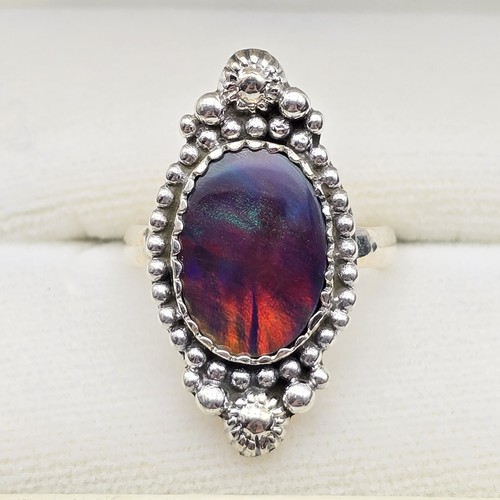 Aurora opal ring - aurora, 6.5