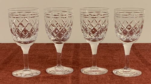 Tudor crystal sherry glasses - 4,