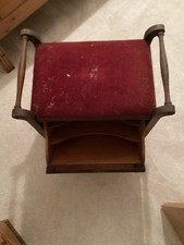 Vintage Piano Stool with Storage