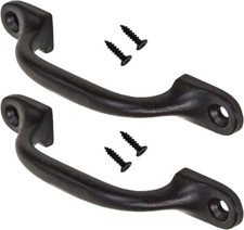 2 x BLACK CAST IRON PULL