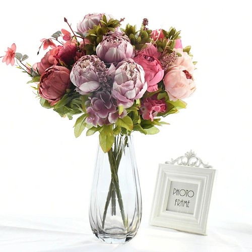 13heads silk peony artificial - silk,