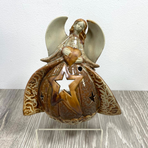 Rustic angel holding - rustic,