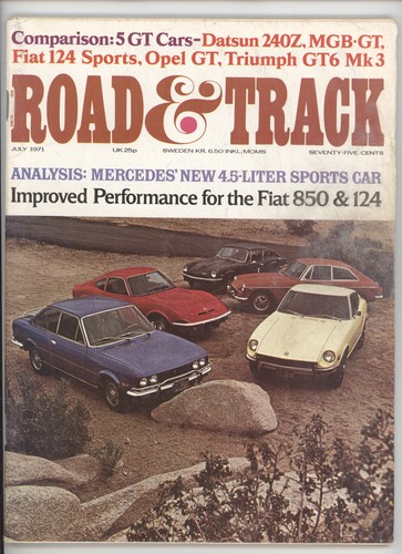 Road track july 1971 datsun - &,