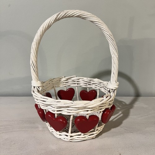 Vintage white wicker - vintage, basket